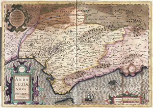 Andalousie, Espagne (gravure) - Gerardus Mercator