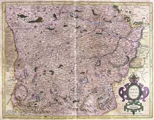 Bavière, Allemagne (gravure) - Gerardus Mercator