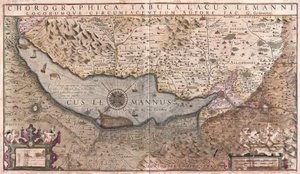 Lac Léman, Suisse (gravure) - Gerardus Mercator