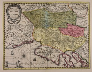 Karstia, Carniola, Histria et Windorum marchia - Gerardus Mercator