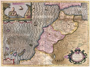 Afrique du Nord-Ouest avec les Canaries (gravure) - Gerardus Mercator
