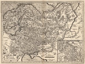 Russia cum Confinijs. Carte de la Russie, 1587
