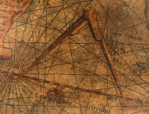 Globe terrestre, détail de l