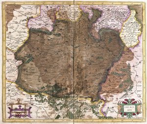 Thuringe, Allemagne (gravure) - Gerardus Mercator