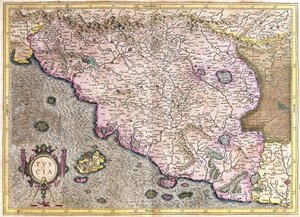 Toscane, Italie (gravure) - Gerardus Mercator