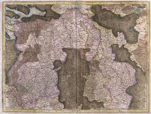 Carte non titrée du Brabant : Belgique et Pays-Bas (gravure) - Gerardus Mercator