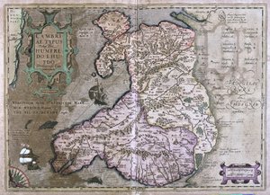 Pays de Galles, Grande-Bretagne (gravure) - Gerardus Mercator