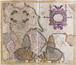 Yorkshire, Lincolnshire, Staffordshire, Nottinghamshire, Leicestershire, Rutland et Norfolk, Grande-Bretagne - Gerardus Mercator