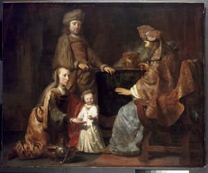 Le jeune Samuel apporté par Hannah à Eli, 17ème siècle - Gerbrand van den Eeckhout