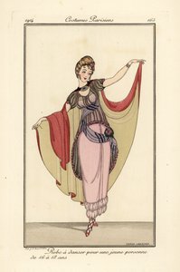 Jeune femme en robe de danse avec cape - Gerda Marie Frederike Wegener