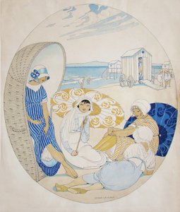 Discussion sur la plage danoise