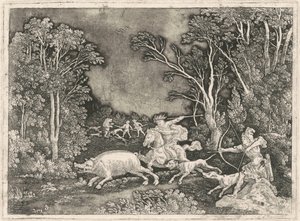 Chasse au sanglier antique - Gerhard Janssen