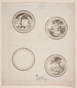 Quatre vignettes pour les fables de La Fontaine - Gerhard Ludvig Lahde