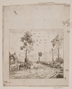 Paysage avec maison près d