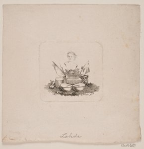 Vignette avec buste de Sophron - Gerhard Ludvig Lahde