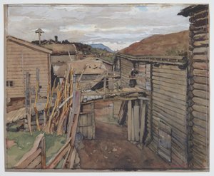 Vallée de Gudbrand, vieilles maisons - Gerhard Munthe
