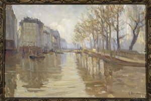 Le quai Montebello (inondations de 1910) - Germain Eugene Bonneton