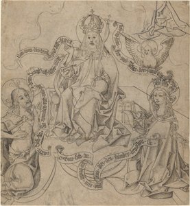 Christ et Marie intercédant auprès de Dieu le Père