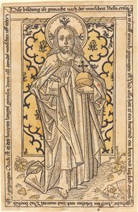 Christ en Salvator Mundi - German 15th Century