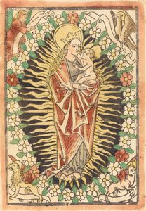 Madone et Enfant dans un Rosaire