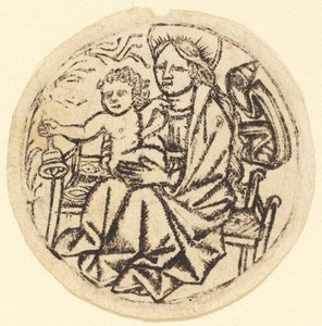 Madonna et Enfant avec une Cloche - German 15th Century