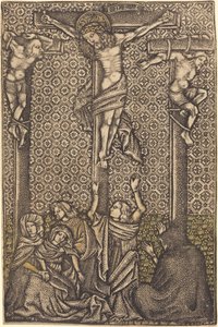 La Crucifixion - German 15th Century or Master with the Crossed Clubs