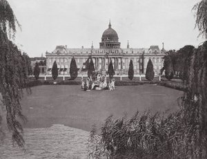 Potsdam, château de la ville et Neptunsfontane (b/w photo) - German Photographer