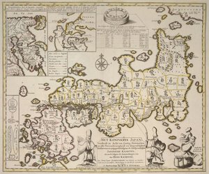 Carte du Royaume du Japon divisé en soixante-huit provinces, Cartes séparées de Kamschatka et Niphon - German School