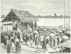 Un théâtre à Annam (gravure)