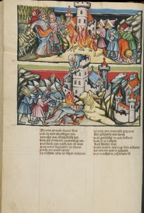 Abimelech, illuminations de Weltchronik Ms 33 fol. 137v, c.1400-10