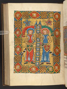Deux saints militaires, avec les têtes d