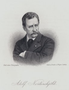 Adolf Erik Nordenskiold, géologue, minéralogiste et explorateur arctique finlandais (gravure) - German School
