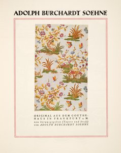 Publicité pour Adolph Burchardt Soehne, extrait de Styl, publié en 1922 (impression sur pochoir) - German School