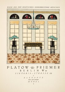 Publicité pour "Flatow & Priemer", de Styl, pub.1922 (pochoir)