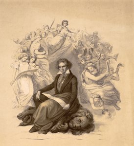 Portrait allégorique de Ludwig van Beethoven (1770-1827) - German School