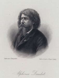 Alphonse Daudet, romancier français (gravure) - German School