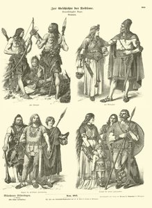 Costumes germaniques anciens - German School