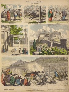 Grèce antique (gravure en couleur) - German School