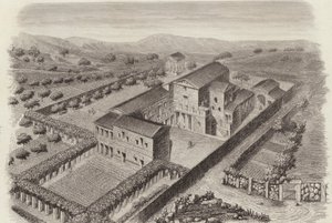 Maison de campagne grecque antique à Al-Barah, Syrie. Illustration pour Bilder-Atlas - German School