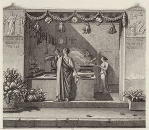 Boutique romaine antique. Illustration pour Bilder-Atlas - German School