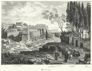 Ancienne ville de Mycènes, Grèce - German School