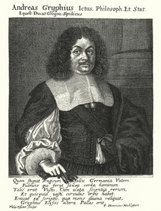 Andreas Gryphius, poète et dramaturge allemand (gravure) - German School