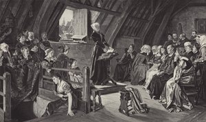 Anne Askew prêchant la doctrine luthérienne - German School