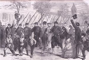 Arrivée à Paris de prisonniers prussiens après la bataille avant Bagneun, Histoire de la guerre entre la France et l