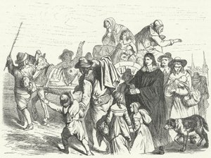 Arrivée des immigrants huguenots français dans le Brandebourg après que le Grand Électeur Frédéric-Guillaume a émis l