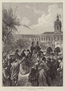 Arrivée de la reine Victoria à Charlottenburg (gravure) - German School