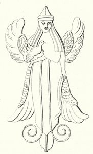 Astarté, déesse vénérée par les anciens Phéniciens (gravure)