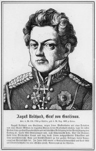 August Neidhard, comte de Gneisenau (gravure) - German School