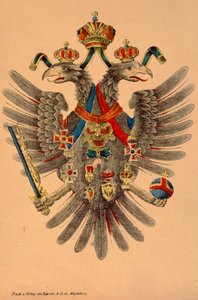 Armoiries impériales austro-hongroises, publiées par Robraki & Co., Magdebourg, vers 1865 - German School