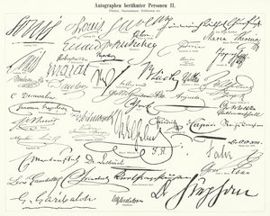 Autographes de personnes célèbres : hommes d